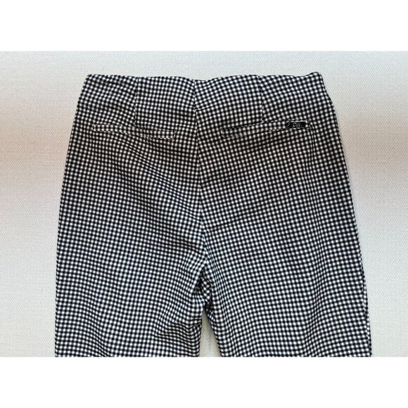 Calvin Klein Womens Casual Skinny Pants Pleated Front Size 4 Black White Gingham - Picture 10 of 12